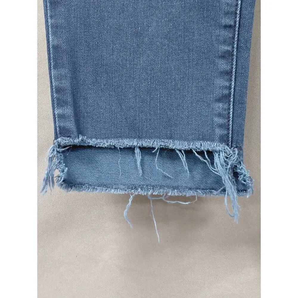 Michael Kors Blue Raw Hem Skinny Medium Wash Denim Jeans Women Size 4